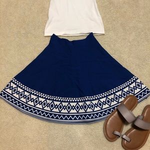 Grecian blue A-line skirt